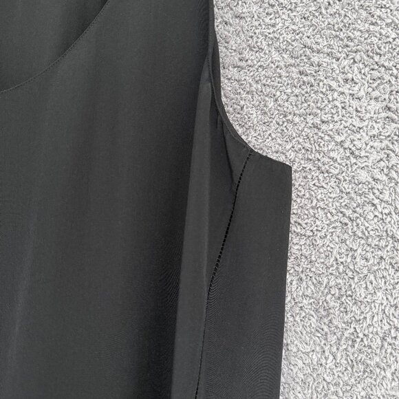 Vince Silk Draped Ladder Stitch Tank large black - Picture 3 of 6